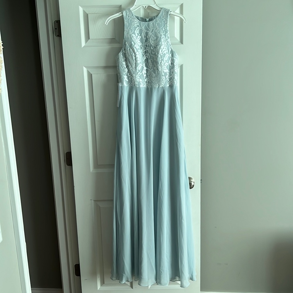 Light blue ball gown dress